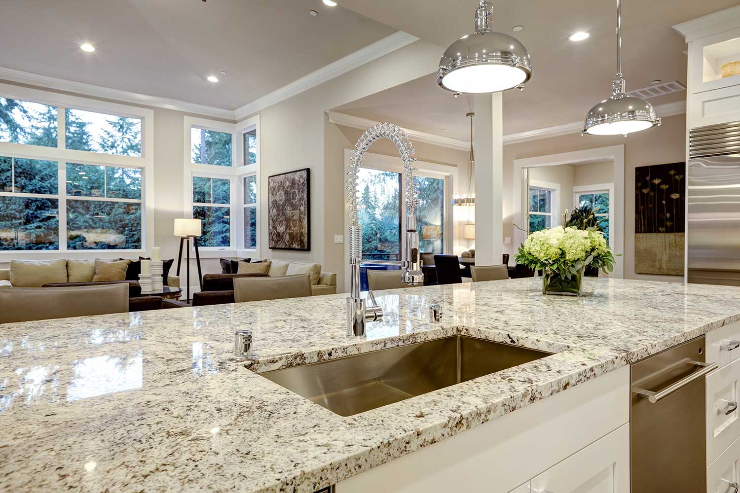 white granite countertops colors